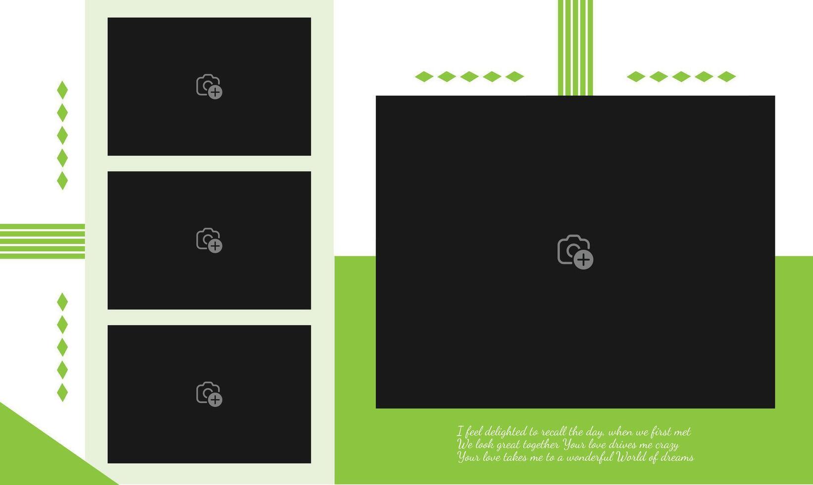 album photo collage template vector