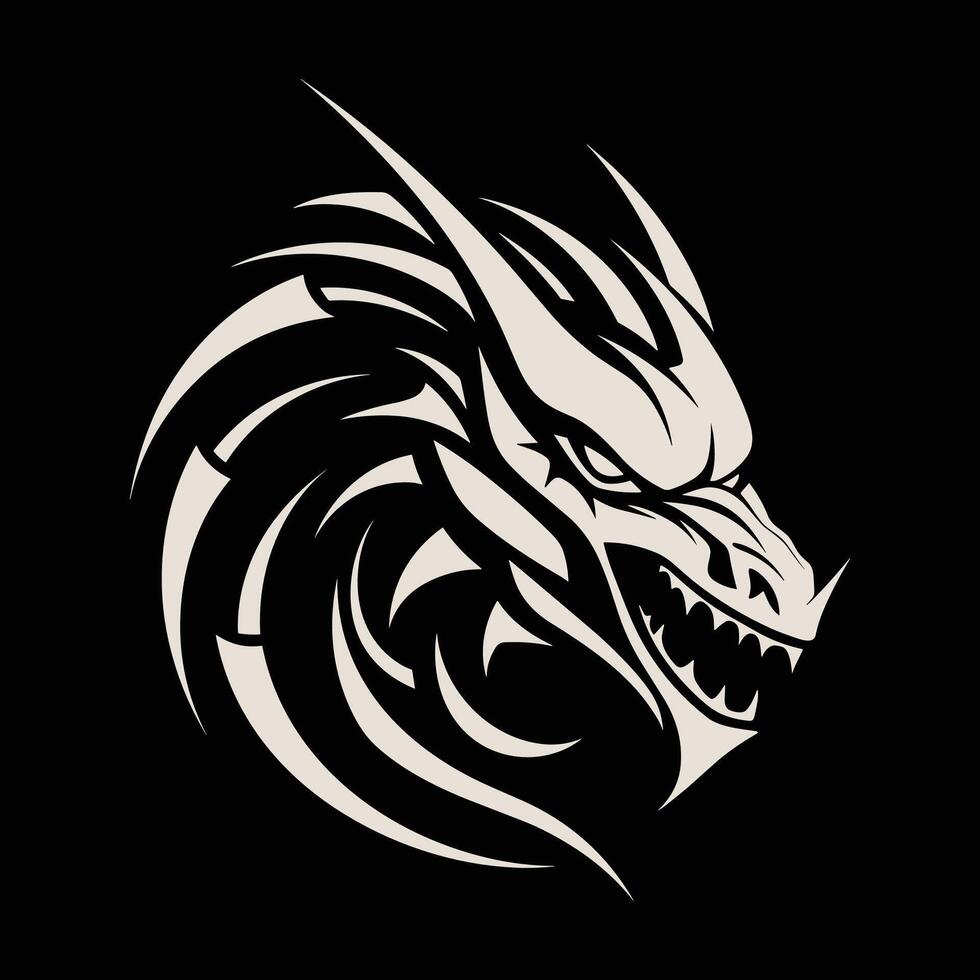 Monochrome Chameleon Artwork b vector