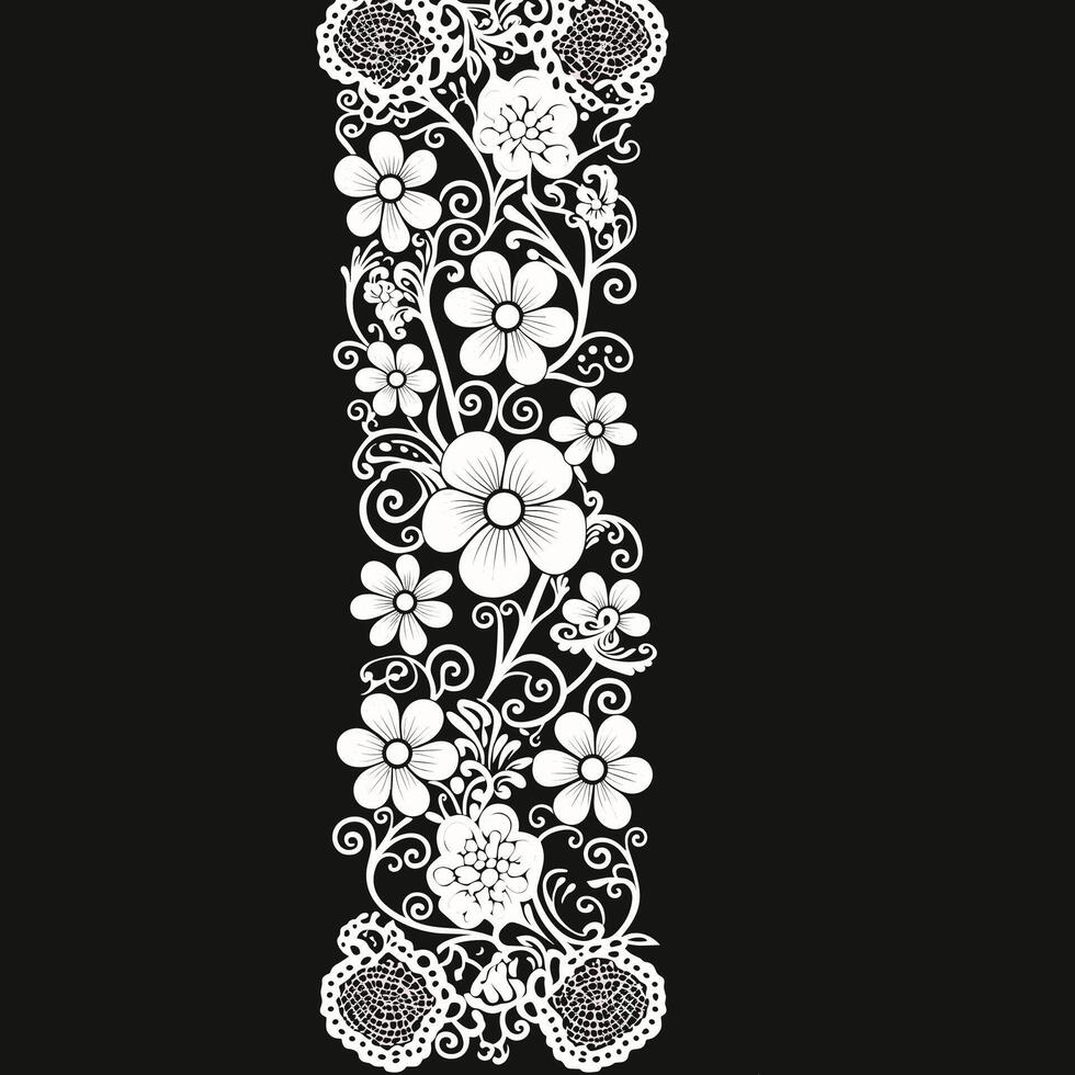 Luxurious Floral Scroll vector