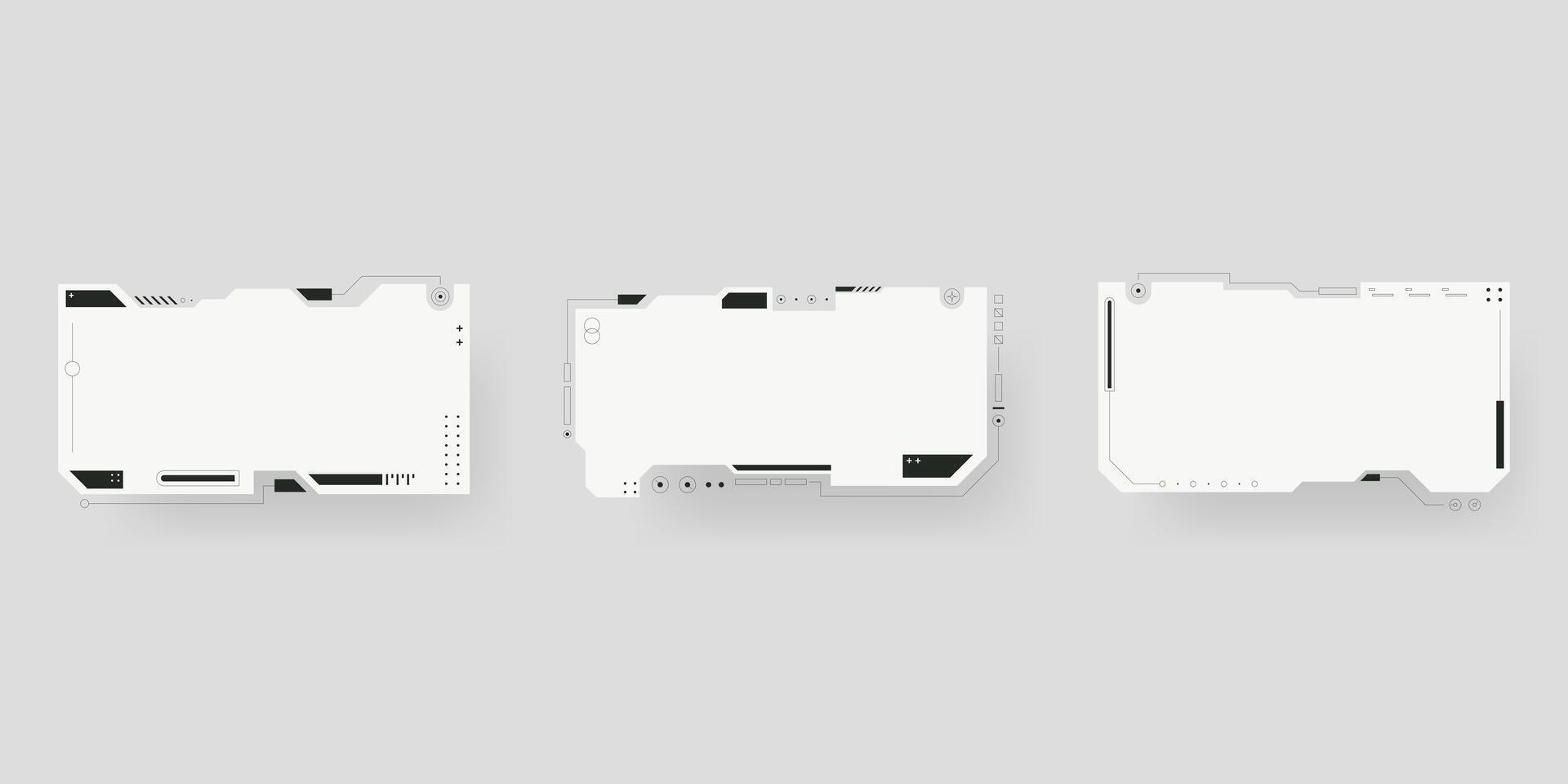 Futuristic interface ui elements. vector
