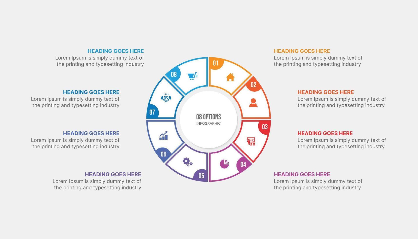 Infographic Design With 8 Steps, Process Workflow Diagram vector