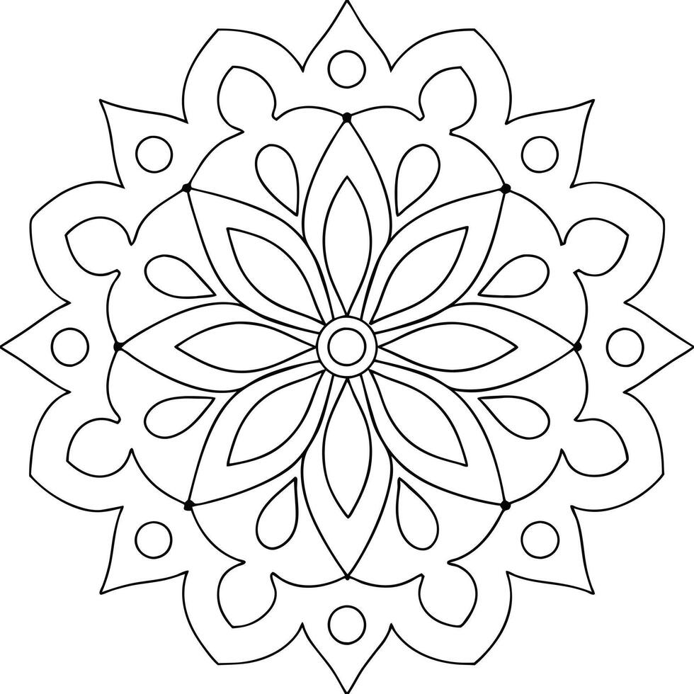 Mandala Design Intricate Floral Pattern with Symmetry vector