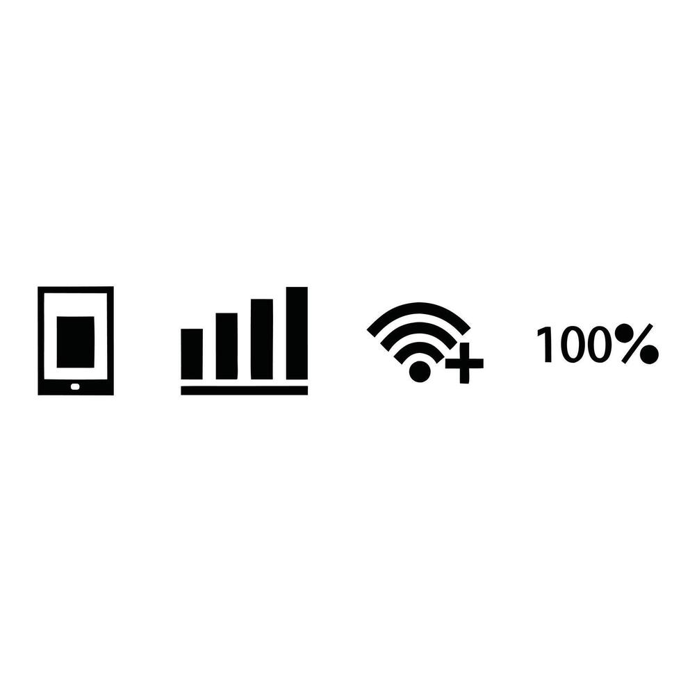 Modern Flat Design Status Icons for Mobile Interface vector