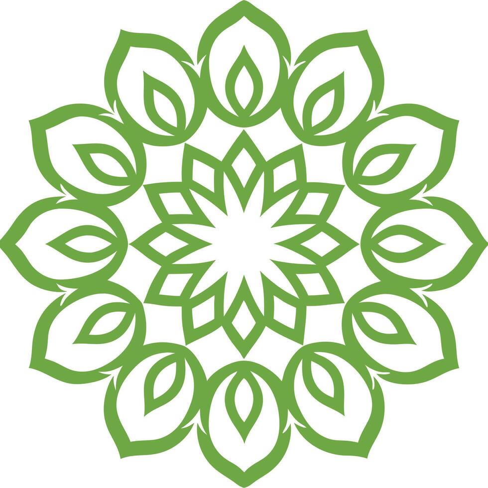 Floral Mandala Sketch Black and White Meditation Art vector