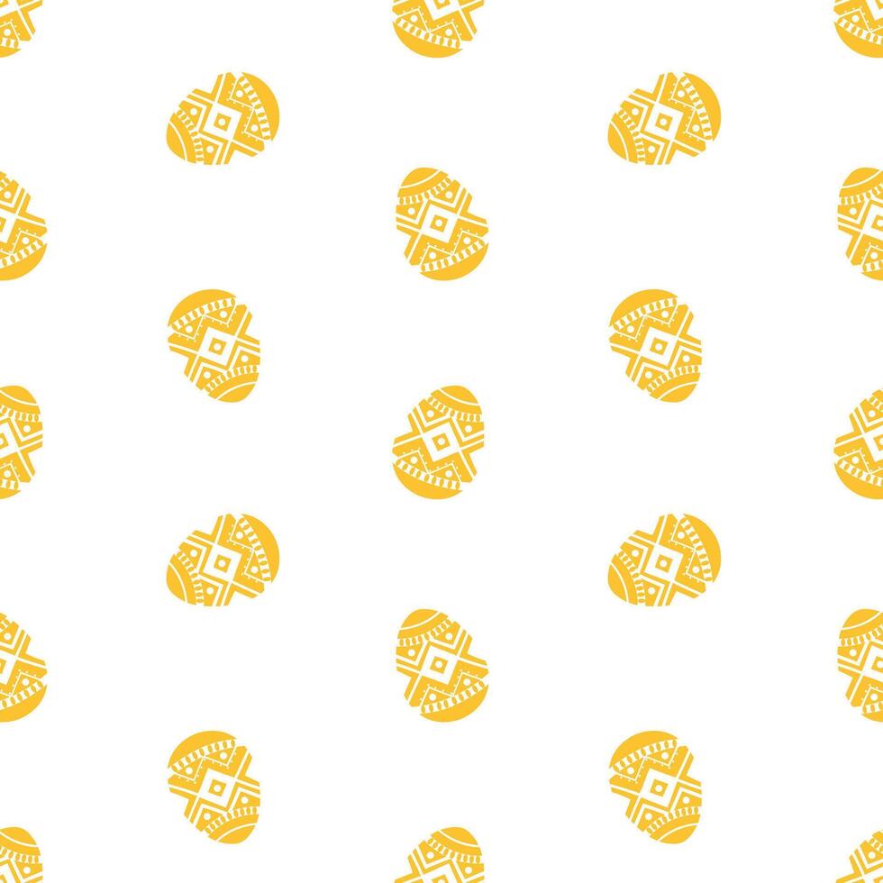 Light orange Easter eggs seamless pattern. Easter wrapping paper, packaging, print, backdrop vector