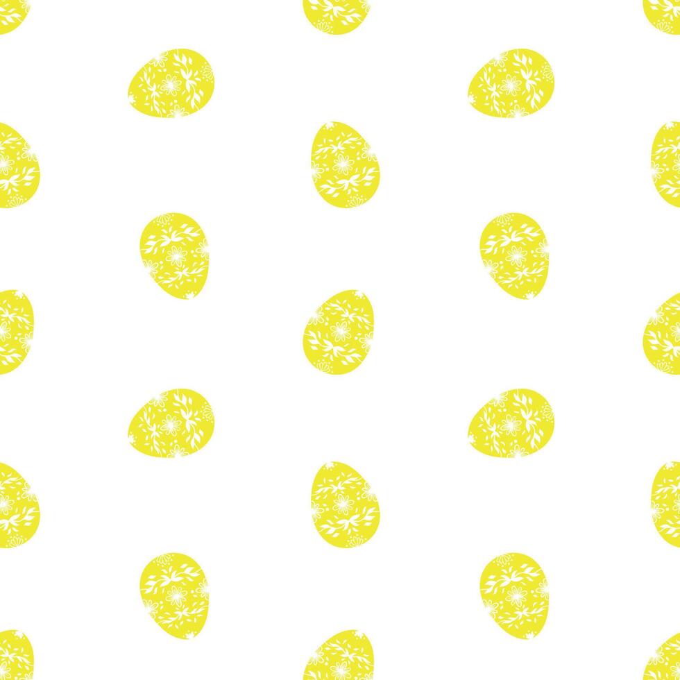 Yellow Easter eggs seamless pattern. Easter wrapping paper, packaging design, print, backdrop vector