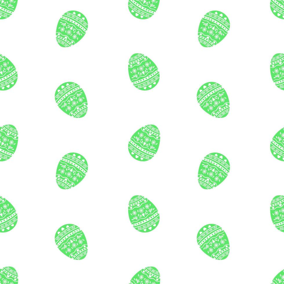 Green Easter eggs seamless pattern. Easter wrapping paper, packaging design, print, backdrop vector