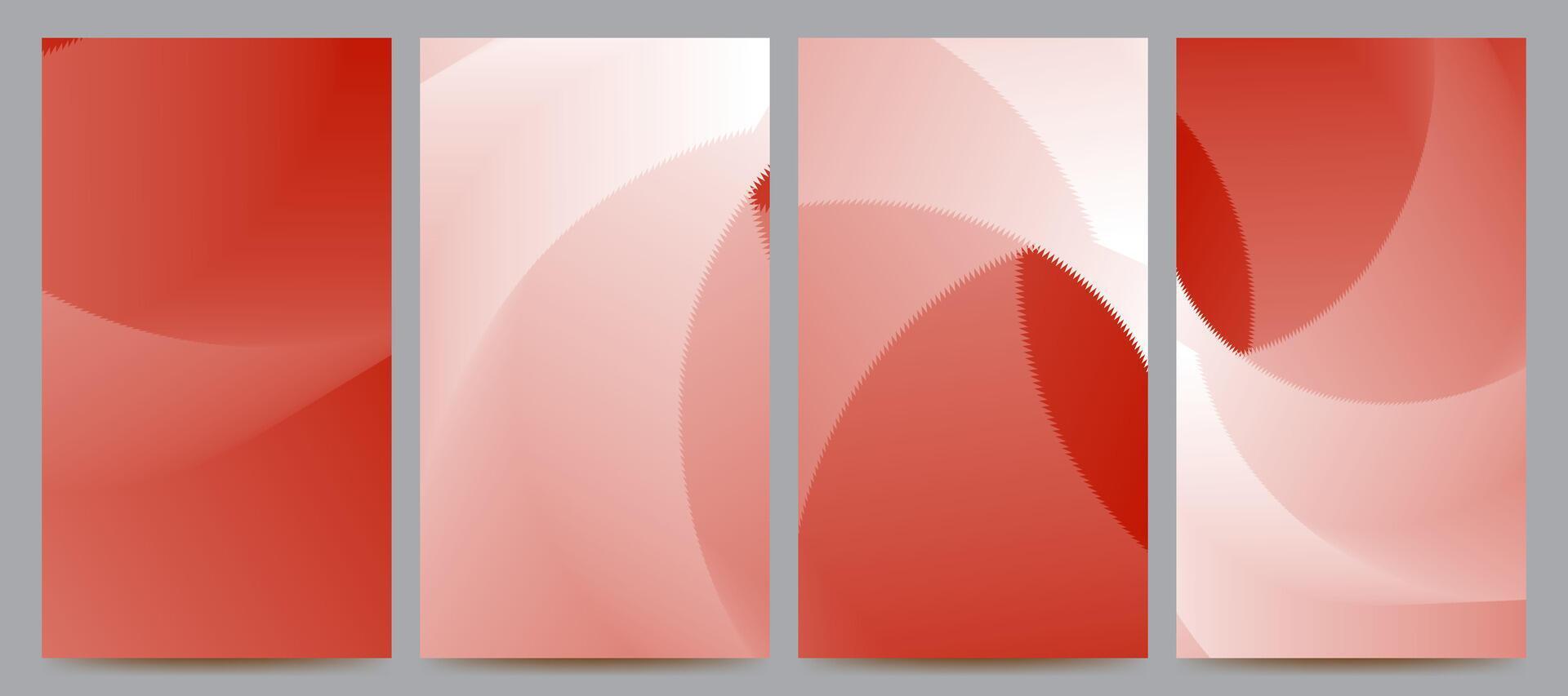 red abstract gradient background set for banner, poster, brochure, flyer, template, design, et vector