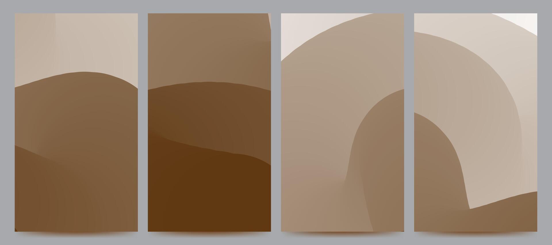 abstract brown gradient background set for banner, poster, brochure, flyer, template, design, etc vector