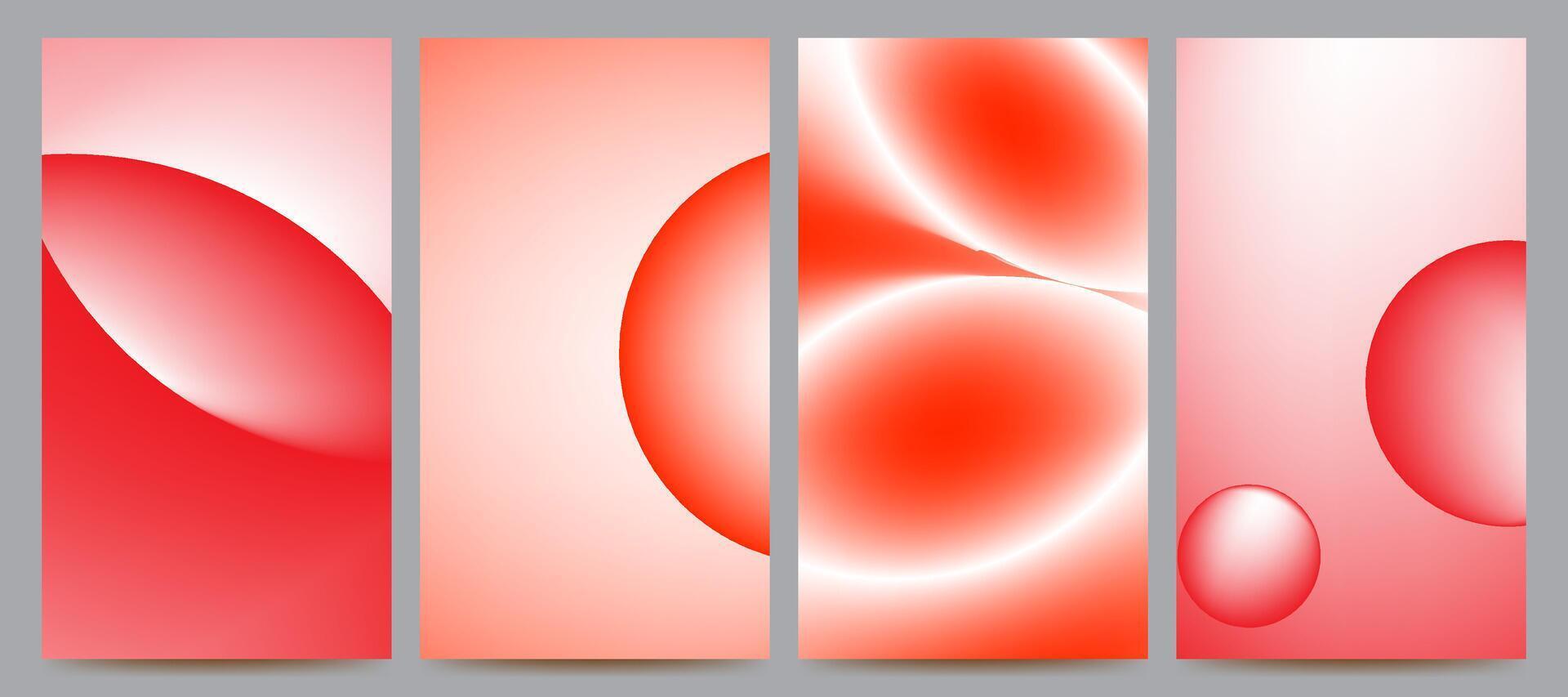 red white abstract gradient background set for banner, poster, brochure, flyer, template, design, et vector