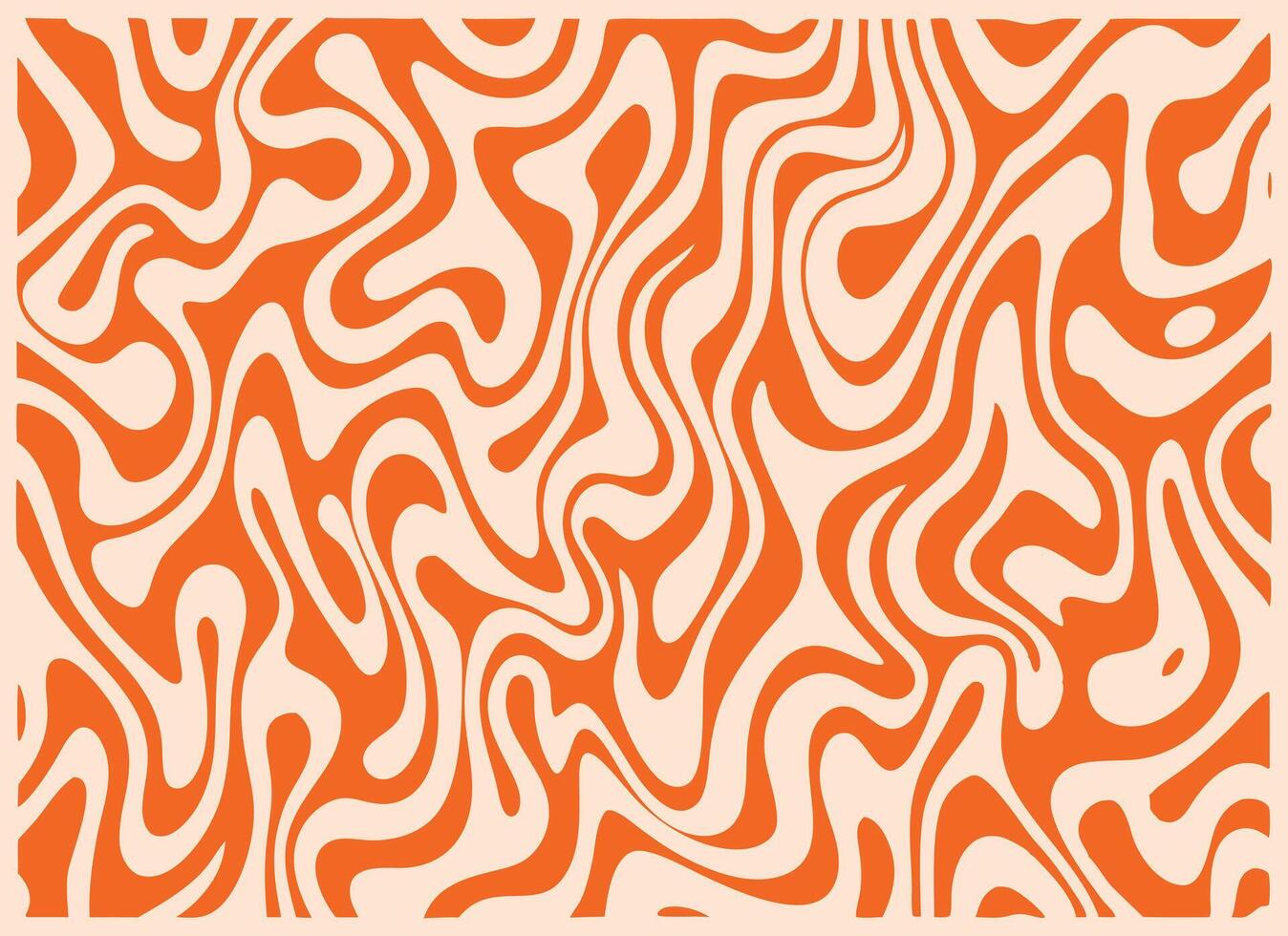 Abstract pattern organic orange color illustration. vector