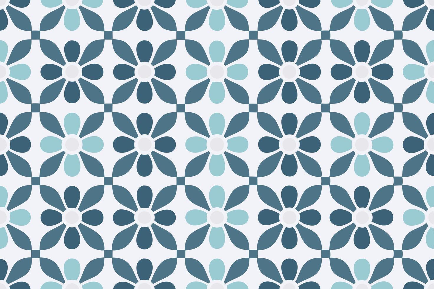 Geometric pattern coloring floral motif design. vector