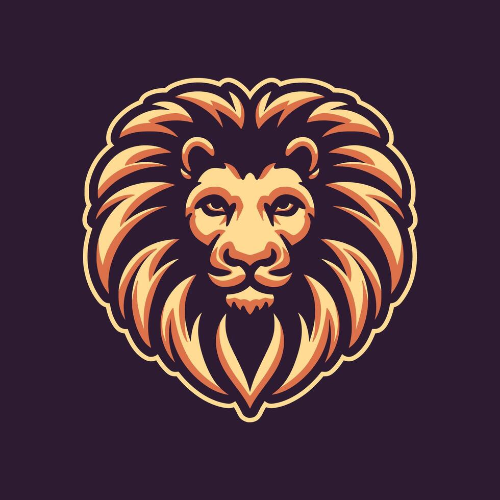 Fierce Lion Head Logo Concept vector