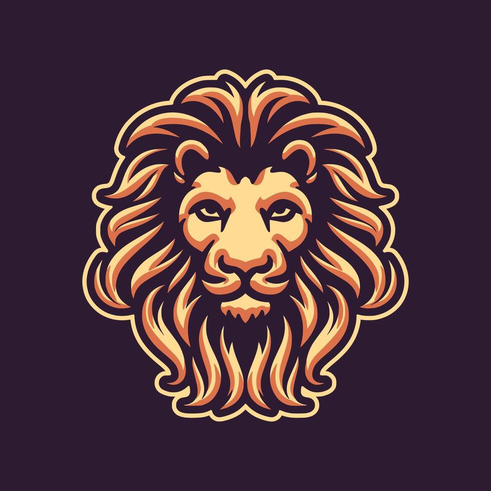Majestic Lion Head Brand Logo vector