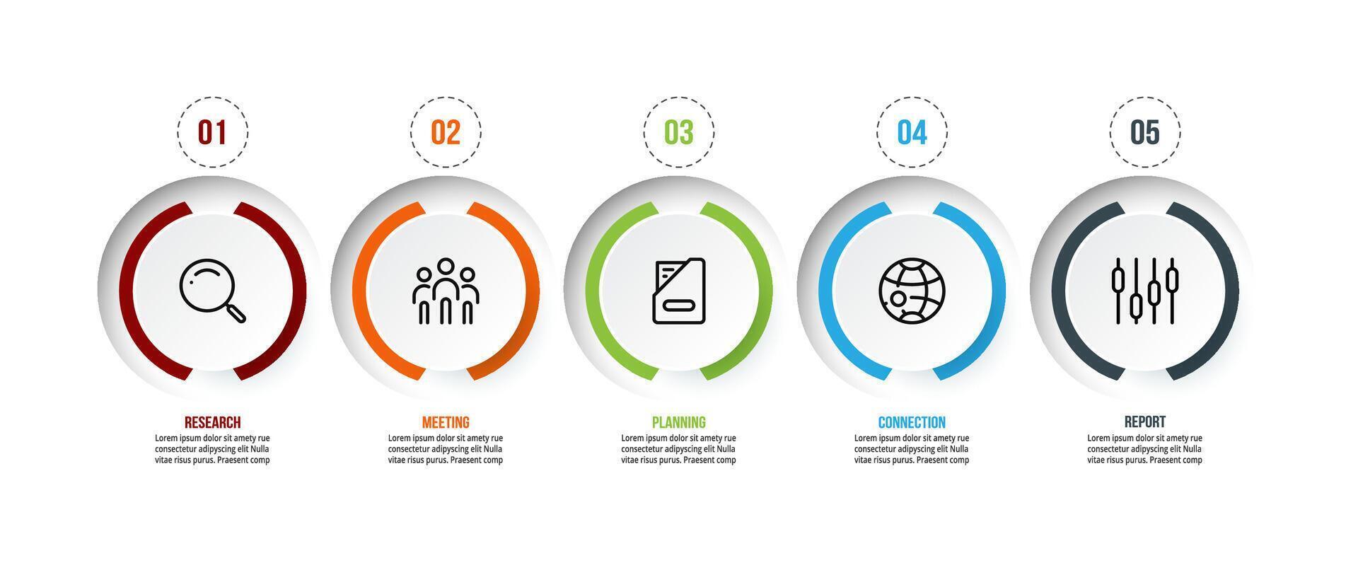Presentation infographic design. vector
