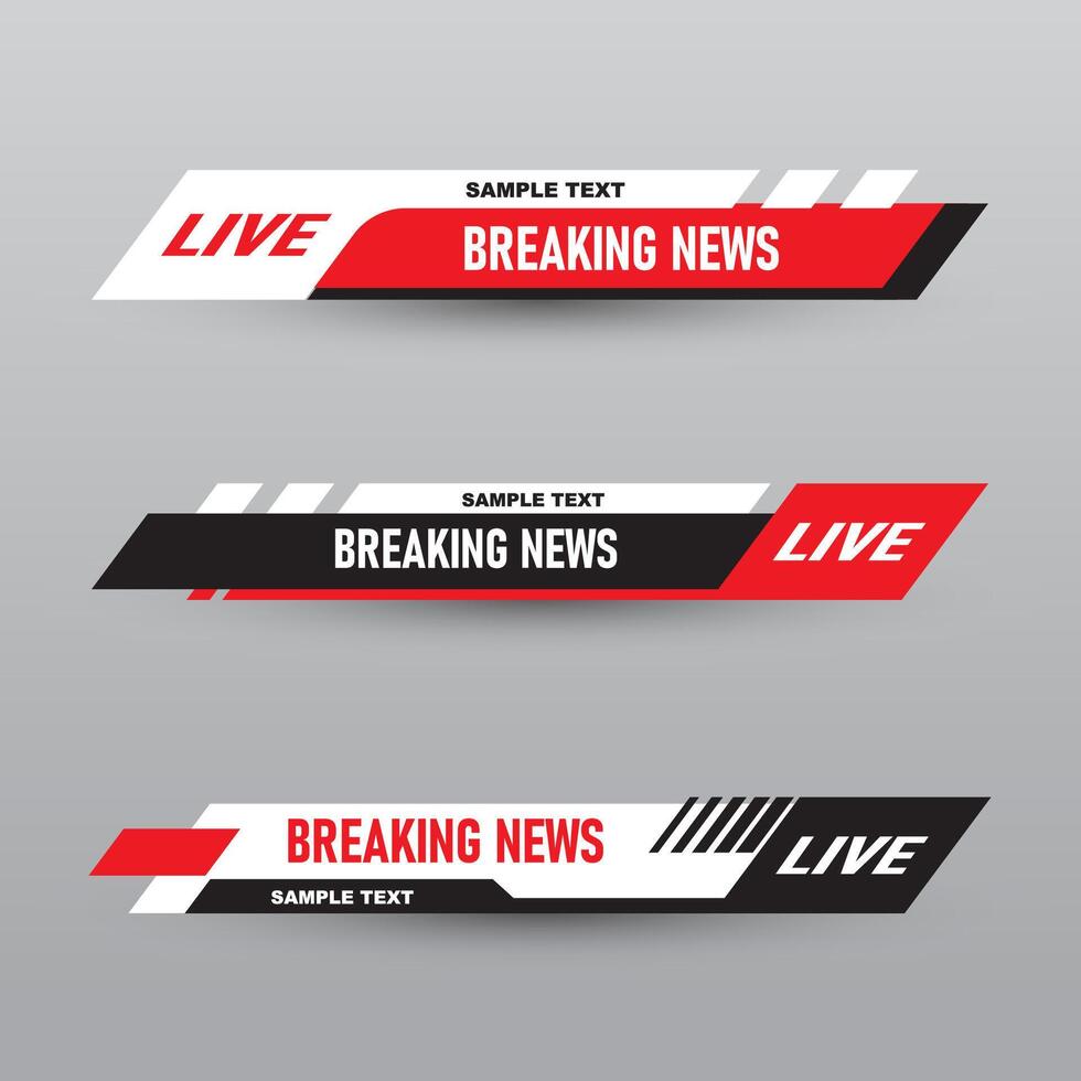 Set banners and lower thirds for banner Bars vector