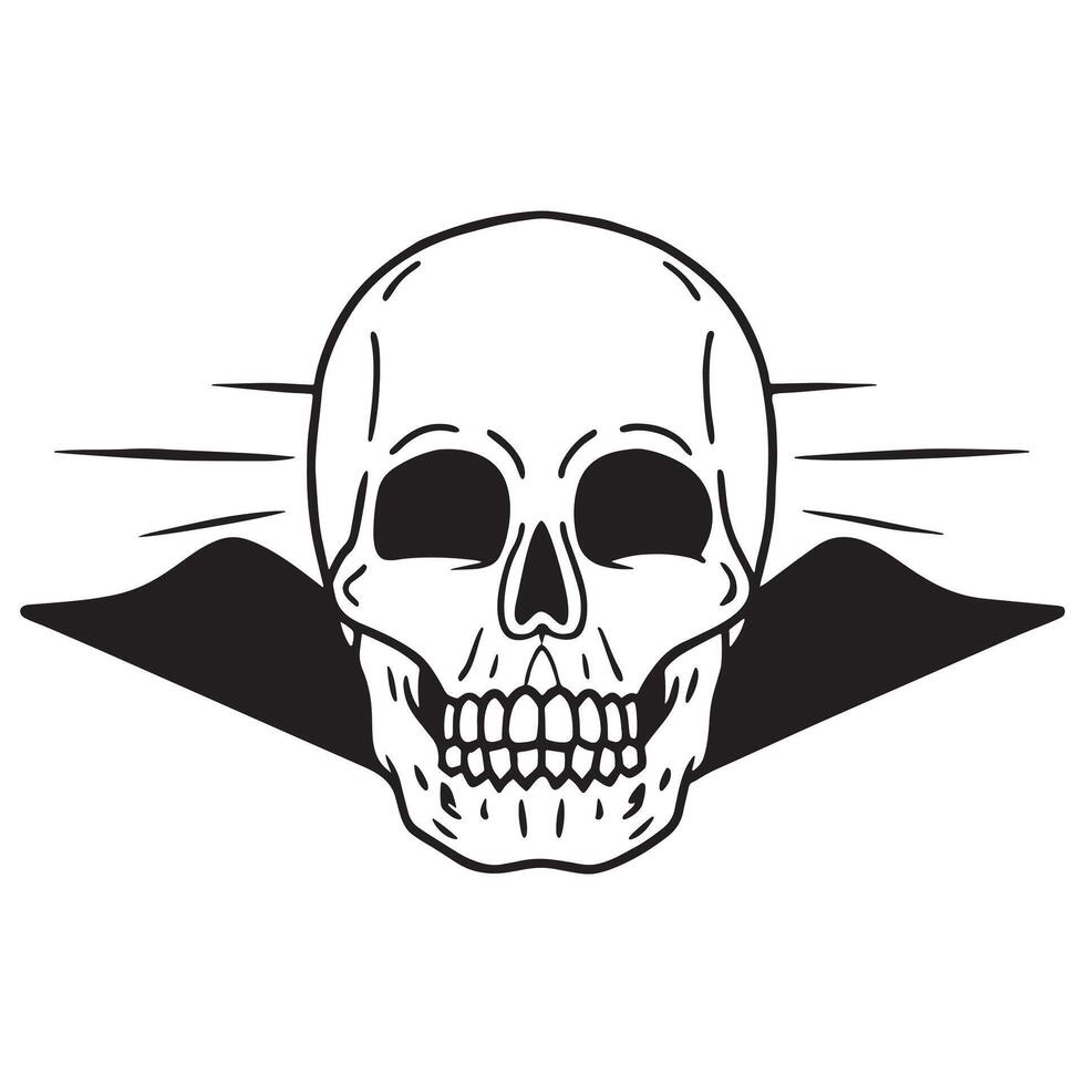 Skull and crossbones vector