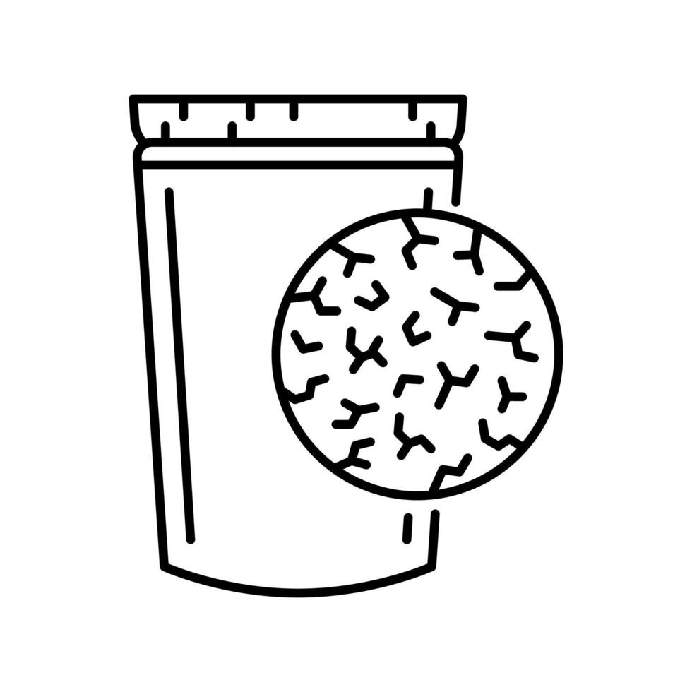 Zeolites black line icon. isolated element vector