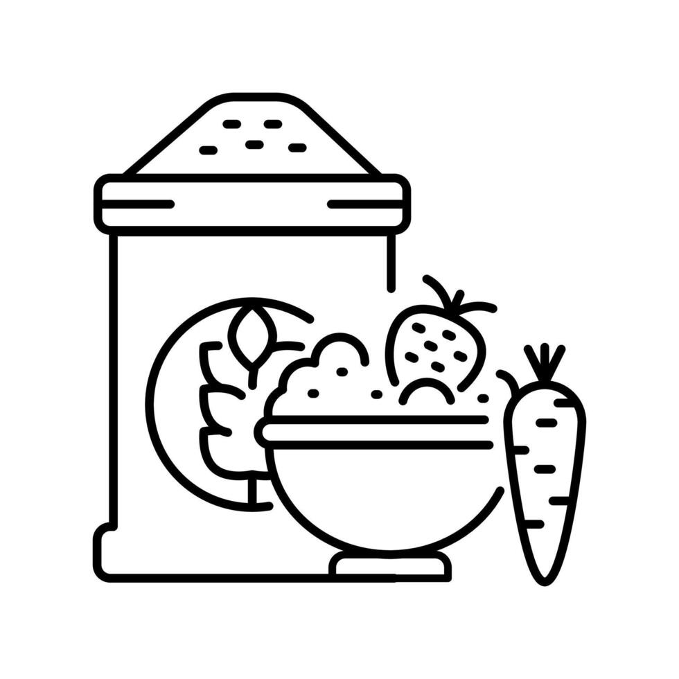 Carbohydrates black line icon. isolated element vector