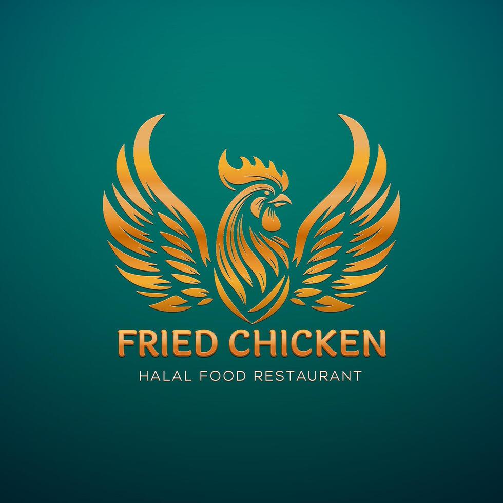 Logo for a restaurant that provides grilled chicken on the menu vector