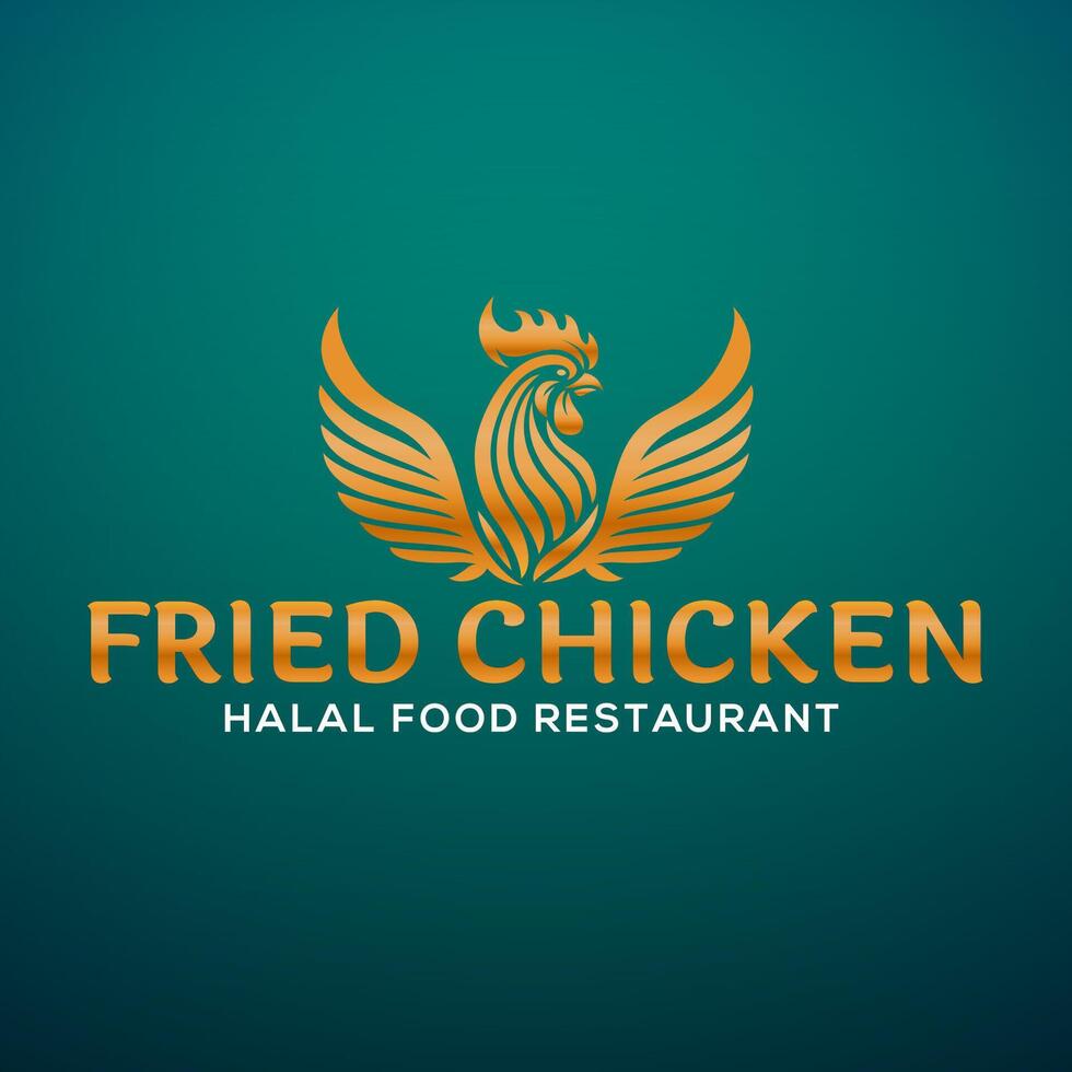 Logo for a restaurant that serves fried chicken vector