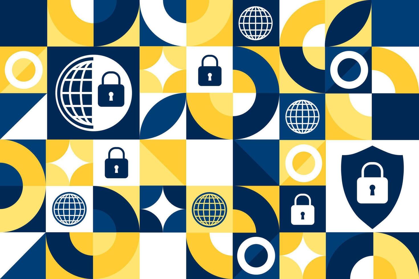Data Privacy Day. January 28. Seamless geometric pattern. Template for background, banner, card, poster. EPS10 illustration. vector
