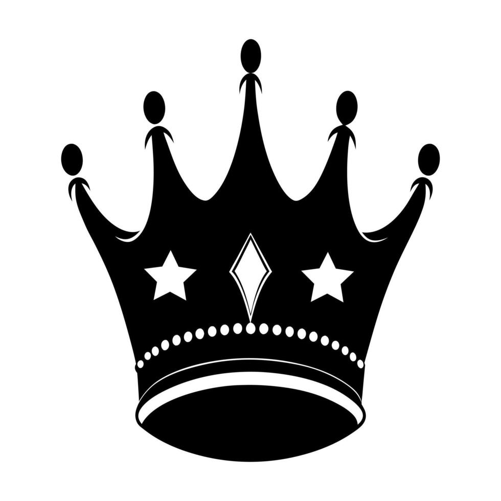 Silhouette crown , Royal crown design, vector