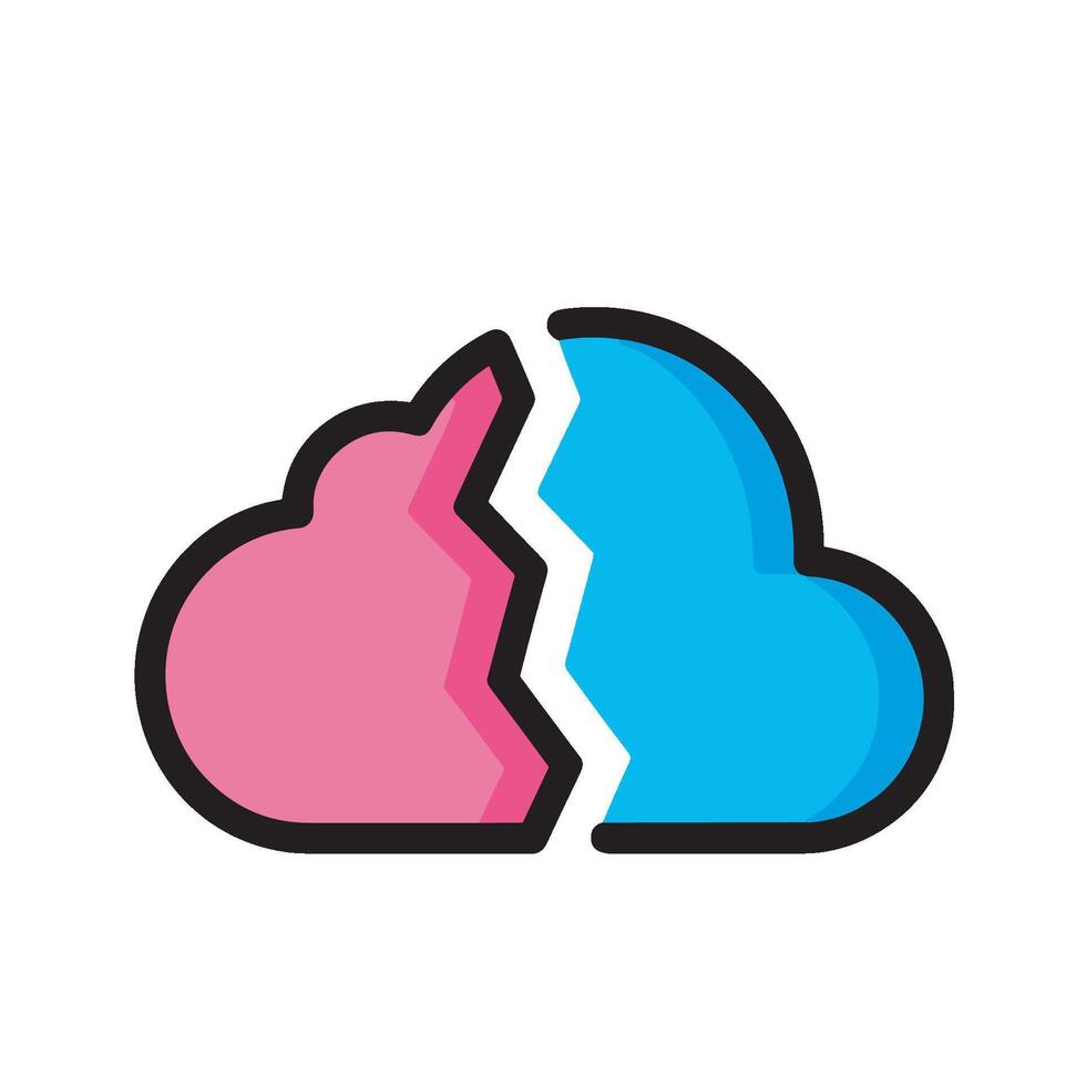 The clouds are broken with cool looking pink and blue clouds vector