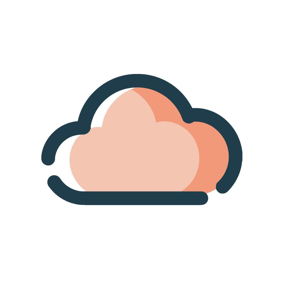 Clouds with pastel red colors and thick black outlines vector