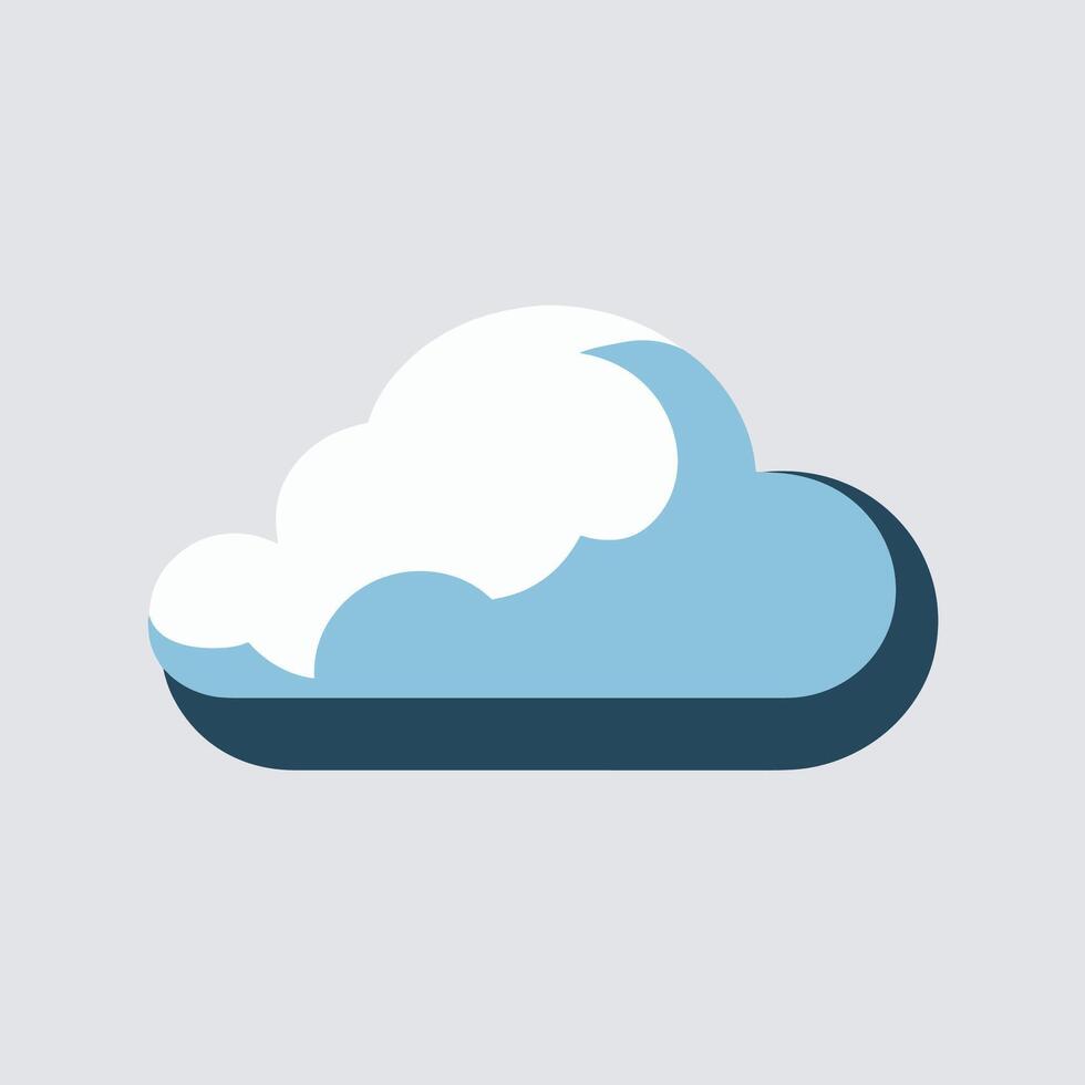 cloud illustration with three colors in it vector
