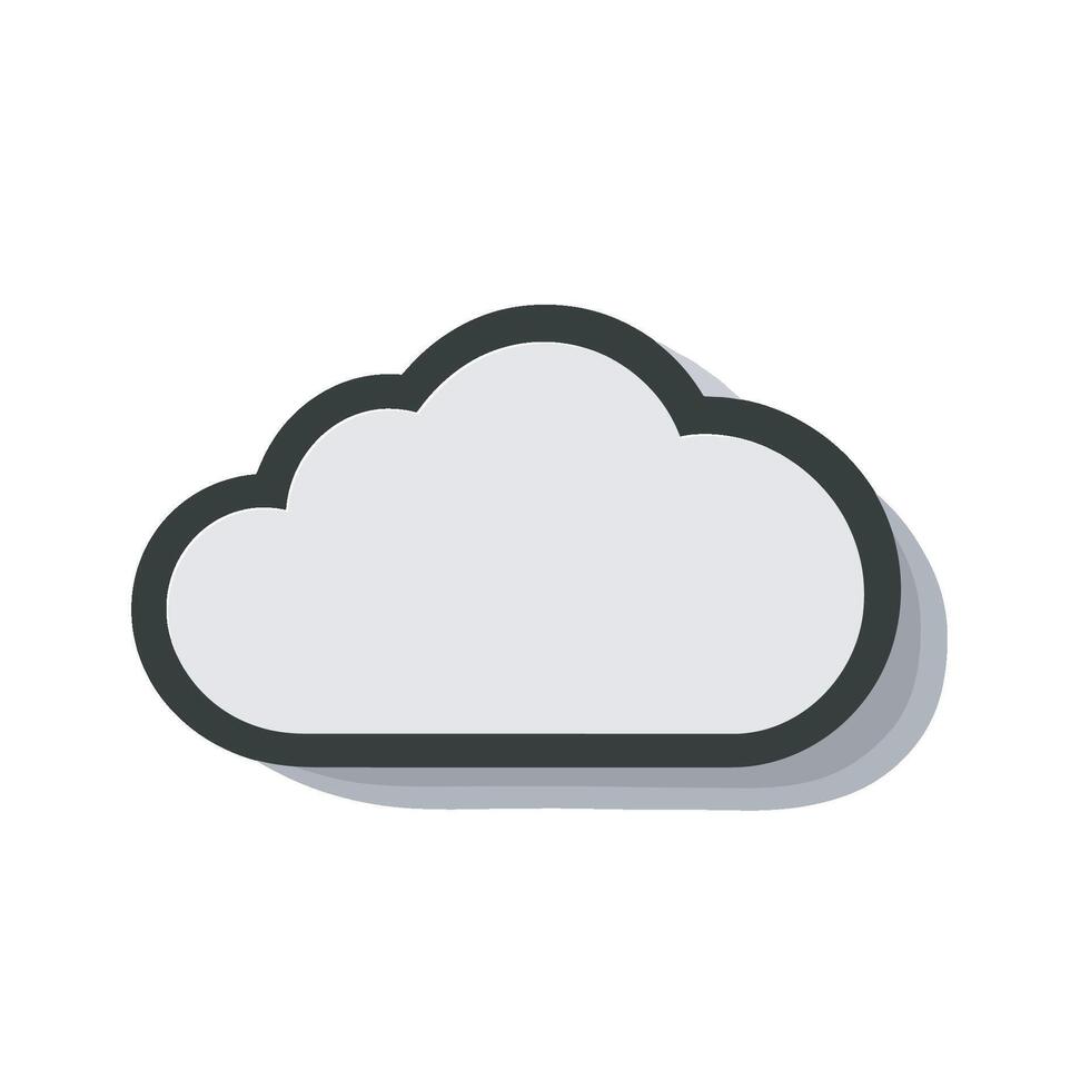 Clouds are light gray with black outlines and shadows vector