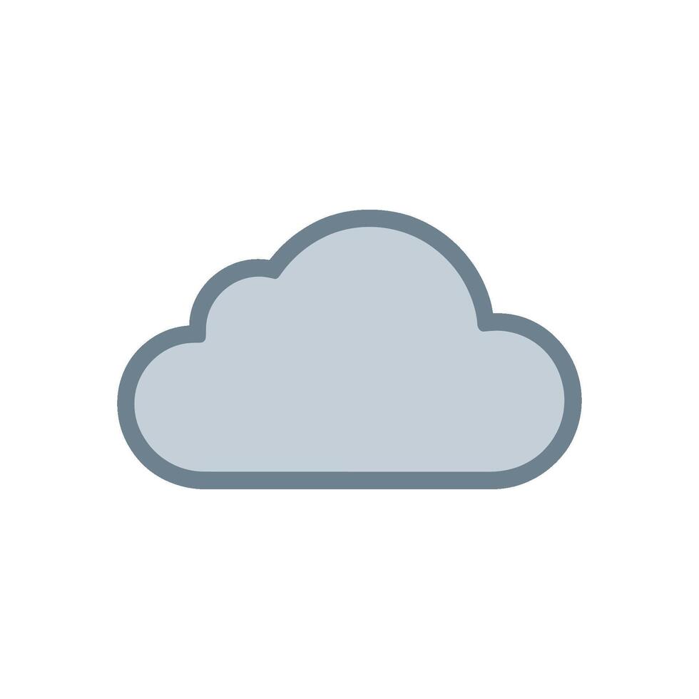 gray cloud icon with a modern shape vector