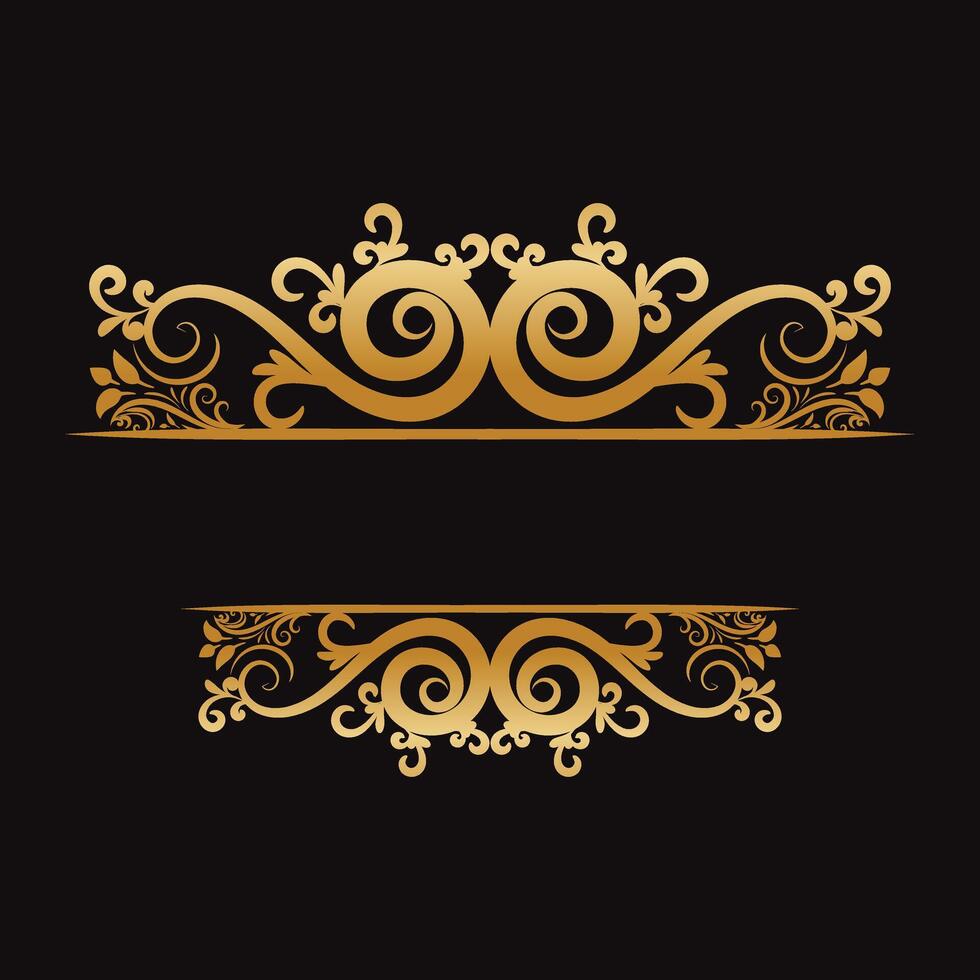 Gold Border Red Ribbon Banner For Text Add vector