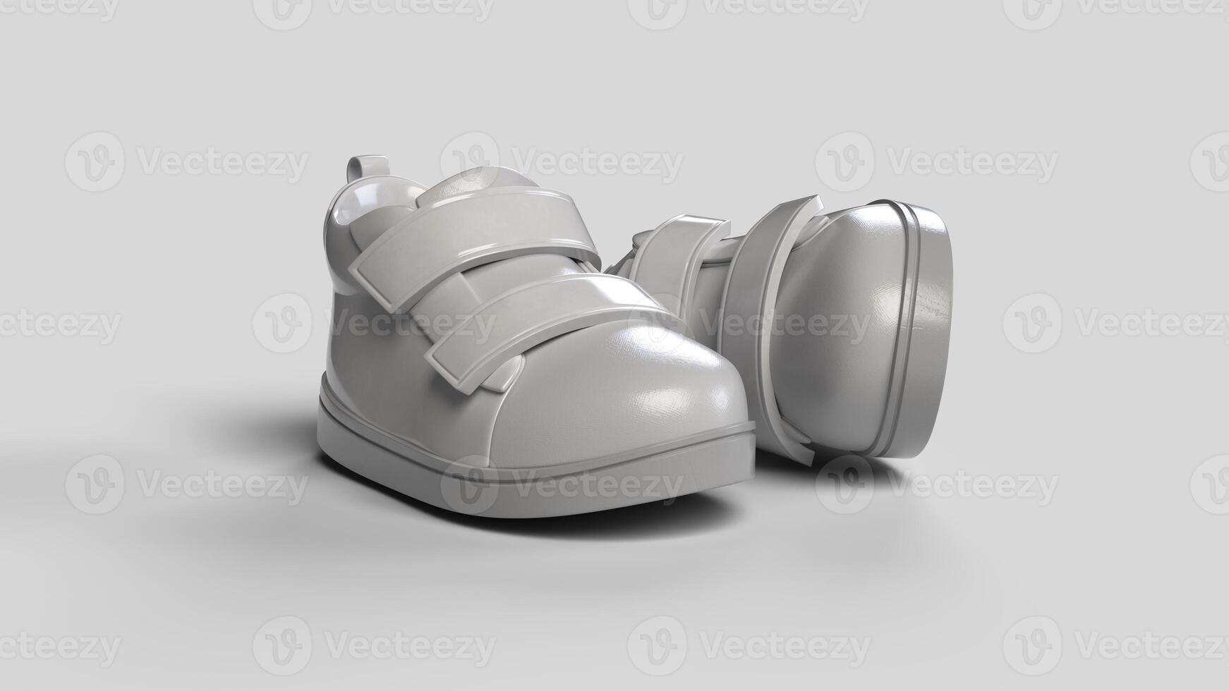 white baby shoes against a white backdrop, close-up photo