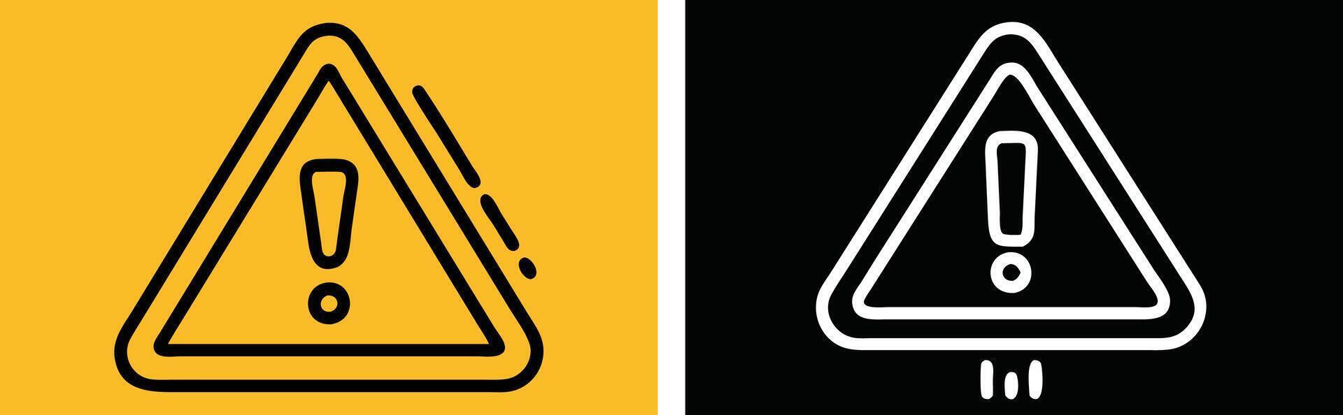 Monochrome Cosmonaut Warning Sign With Exclamation Point General Safety Alert Icon Illustration vector