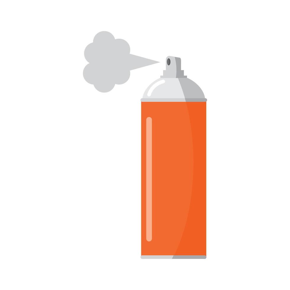 Orange Spray Can with Spray Effect vector