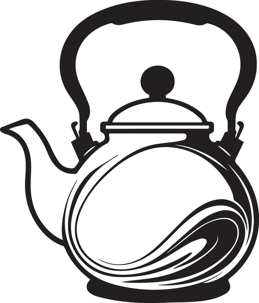 A unique kettle silhouette image showcasing a stylish, modern, and minimalistic design. Perfect for branding, logos, icons, and prints. High-quality, scalable, vector