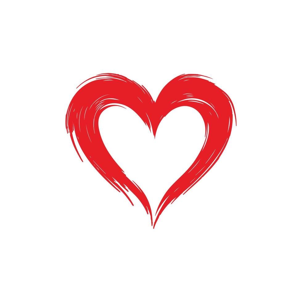 Abstract Red Heart Icon vector