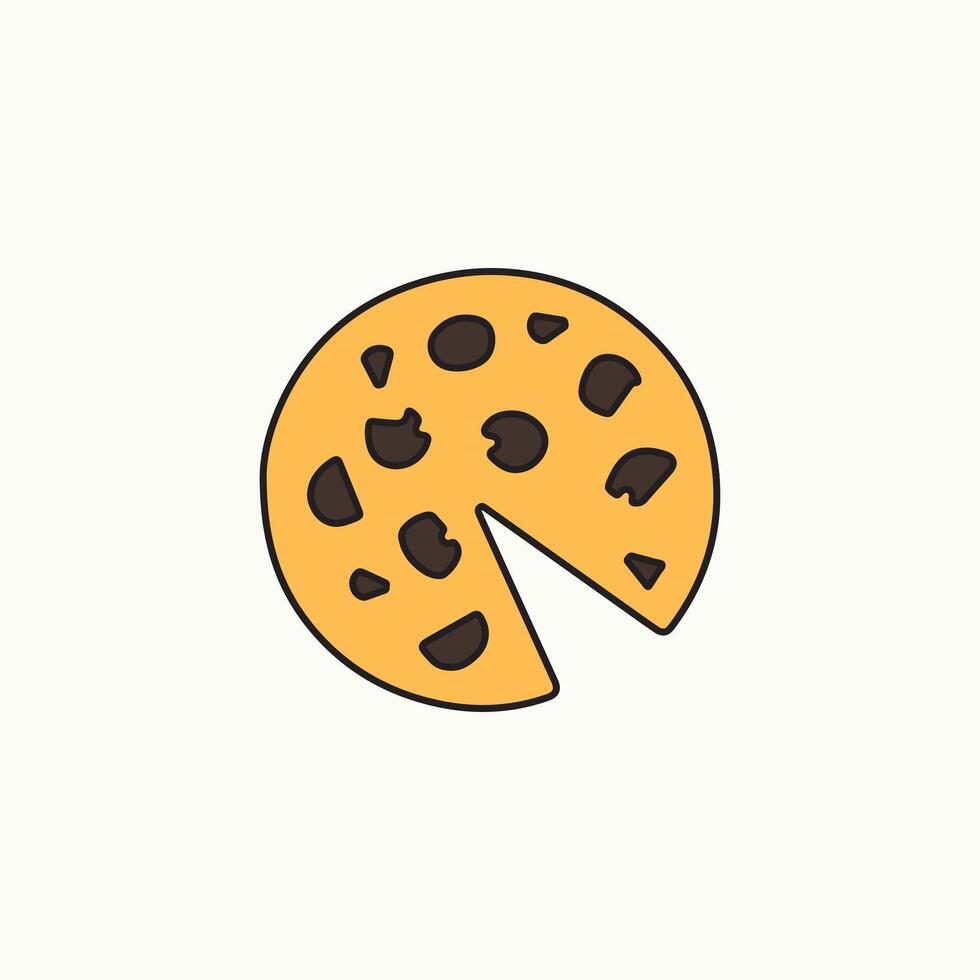 Chocolate Chip Cookie Icon vector