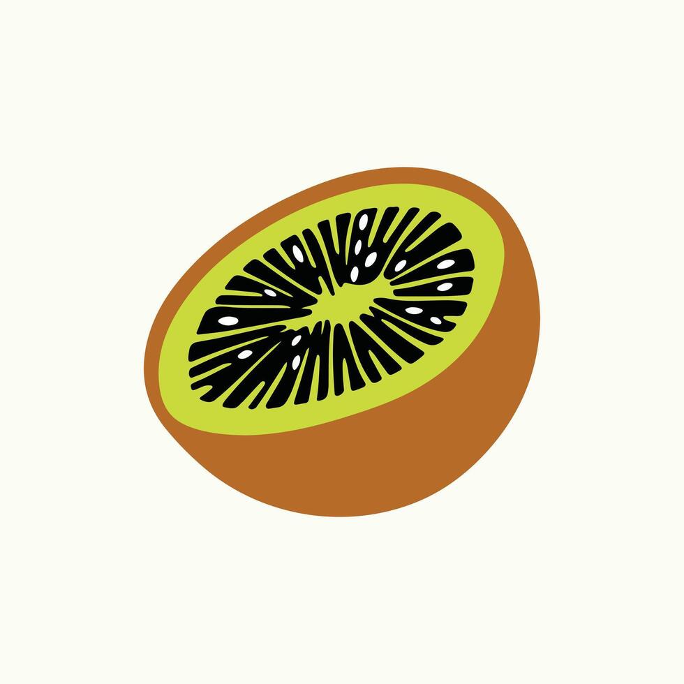 Tropical Kiwi Fruit Icon vector