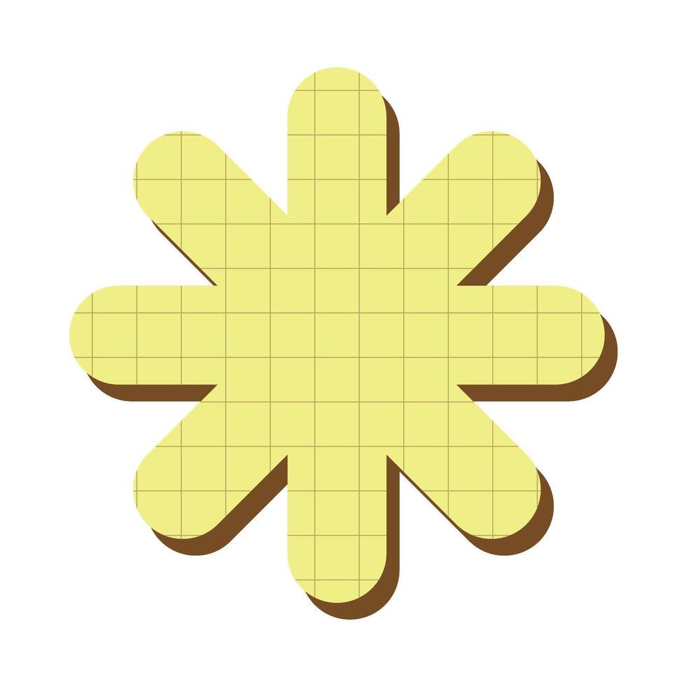 Vintage Geometric Shape With Grid Texture vector