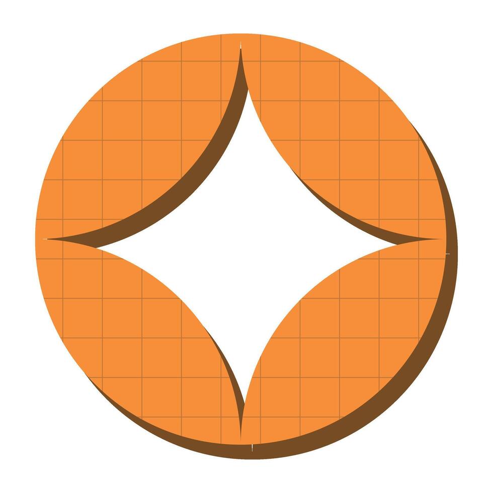 Retro Geometric Shape With Grid Texture Element Design vector