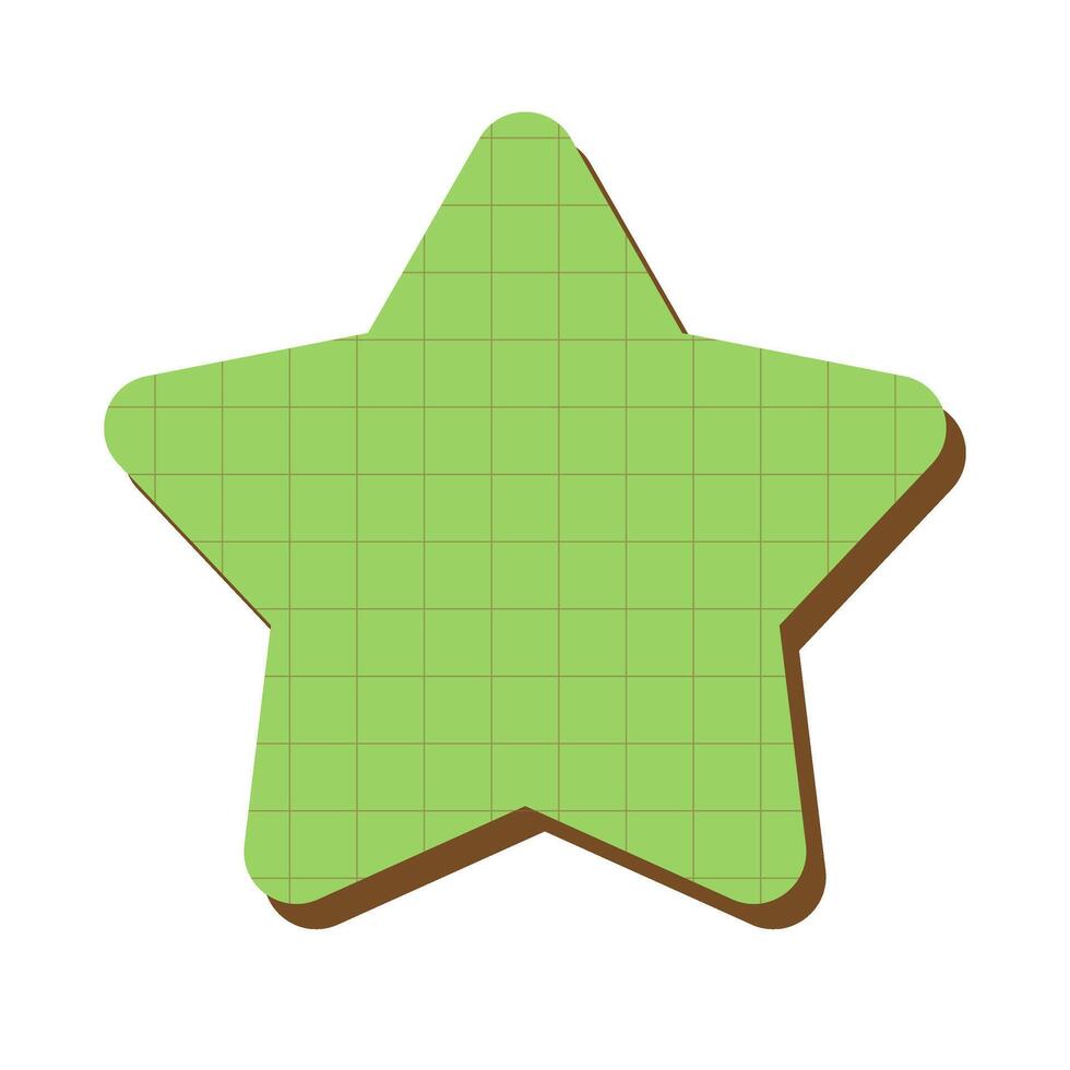 Retro Geometric Star Shape With Grid Texture vector