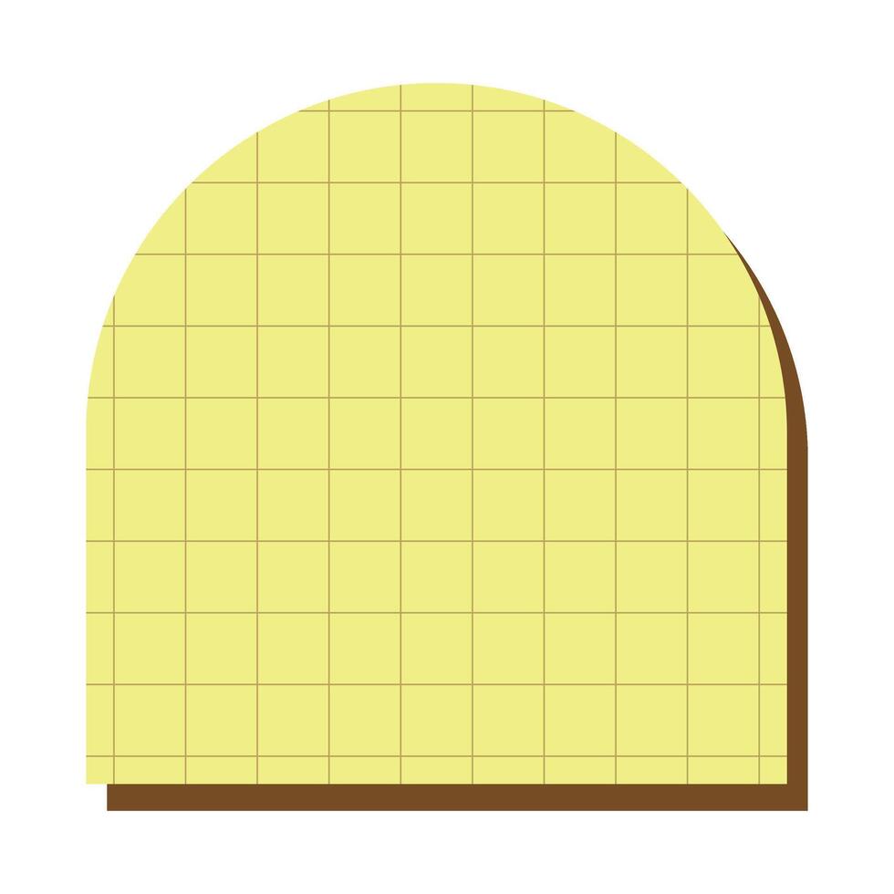 Retro Geometric Arch Shape With Grid Texture vector