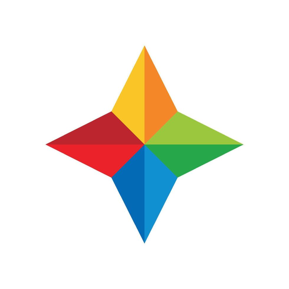 Four Star Colorful Logo Template Illustration Design. EPS 10. vector