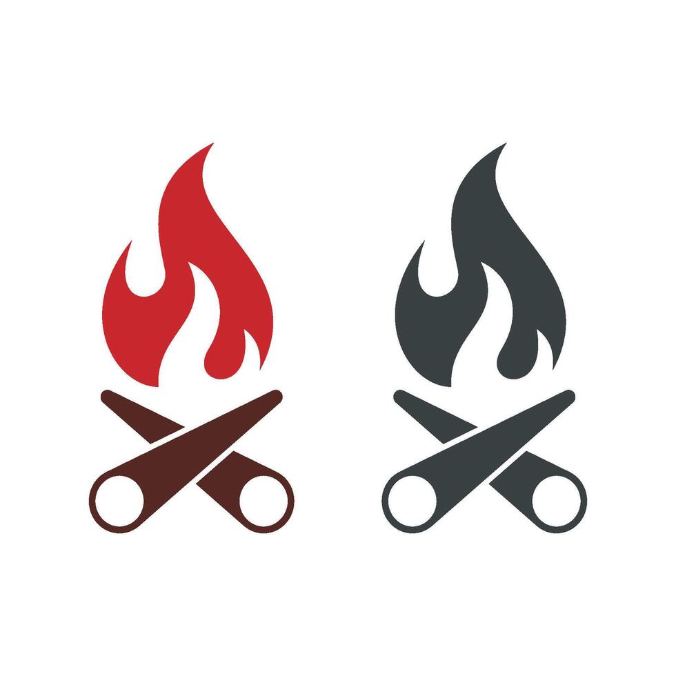 Bonfire, Fire Flame Logo Template Illustration Design. EPS 10. vector