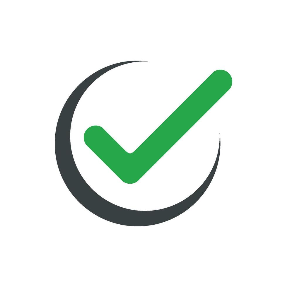 Swoosh Green Check Mark Logo Template Illustration Design. EPS 10. vector