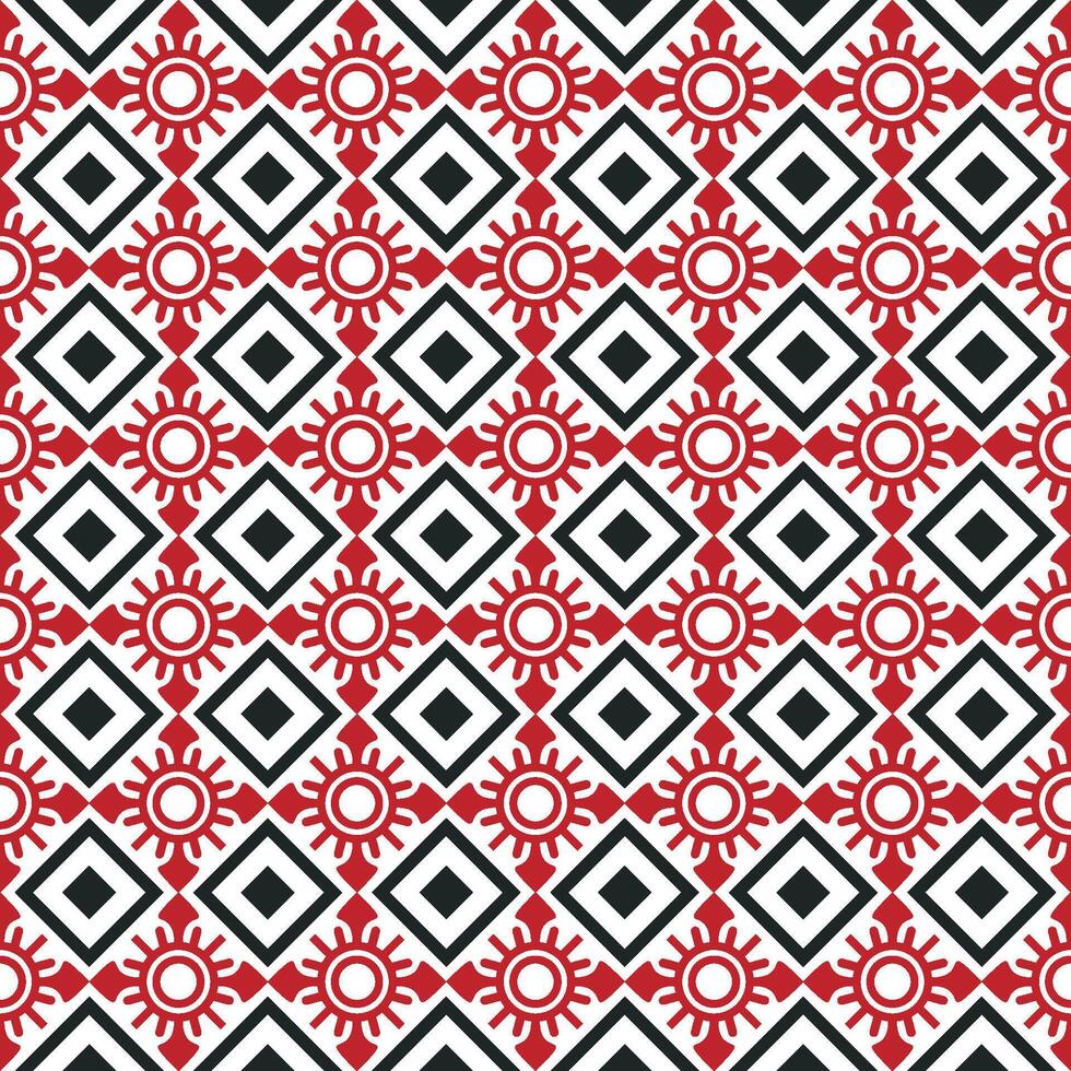 Batik Seamless Pattern Background Ornamental Illustration Design. EPS 10. vector