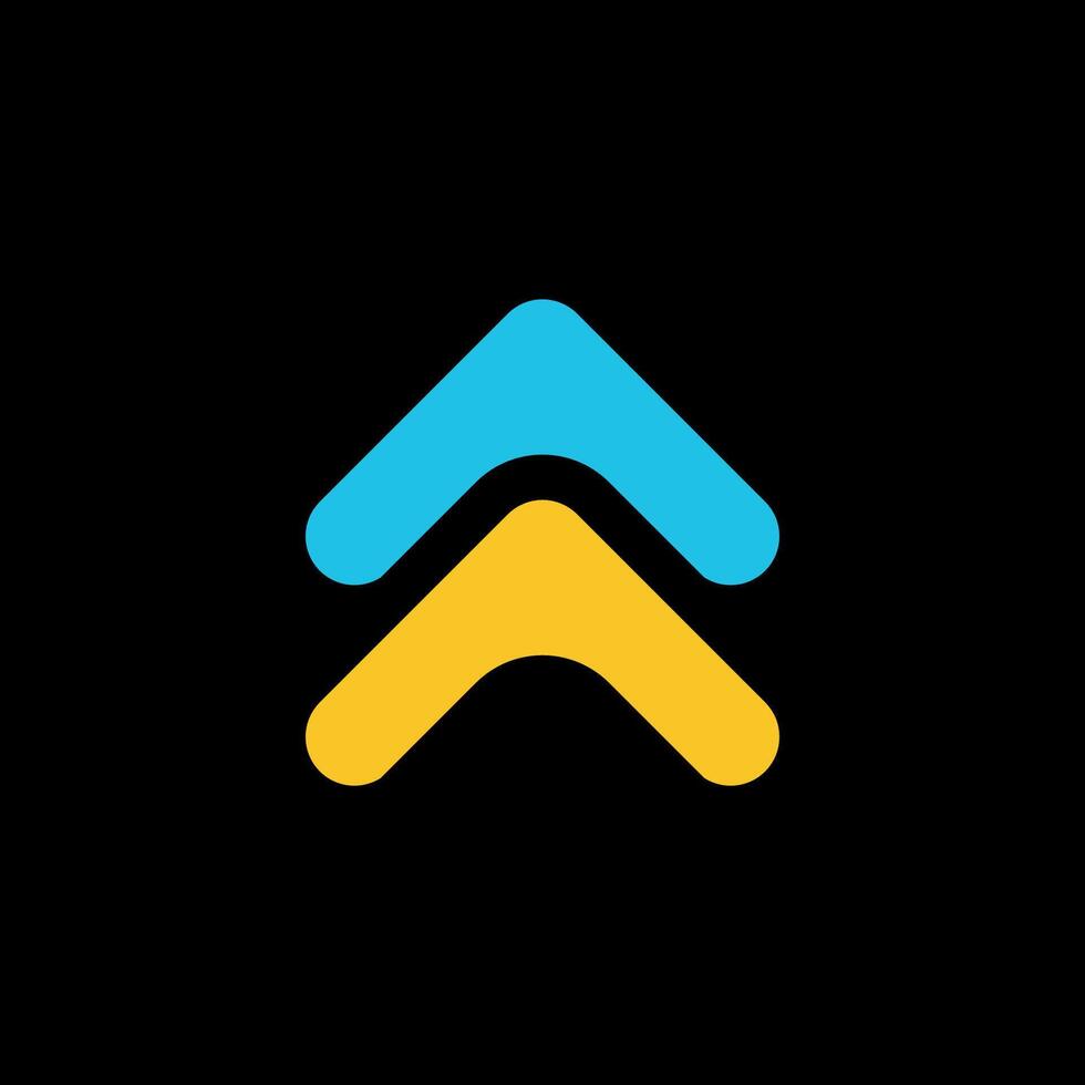 Two Up Arrows Logo Template Illustration Design. EPS 10. vector