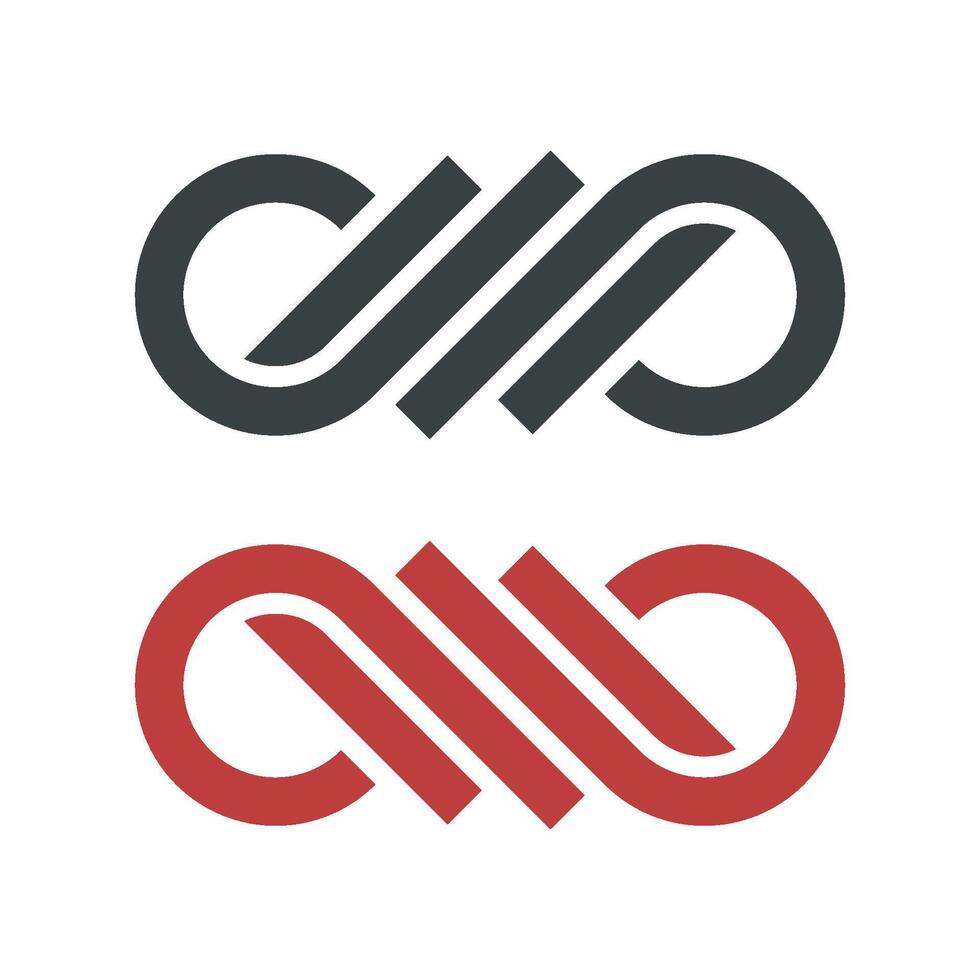 Set Ornamental Infinity Logo Template Illustration Design. EPS 10. vector